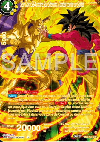 Son Goku SS4 contre Suu Shenron, Combat contre un Soldat BT25-107-SPR US